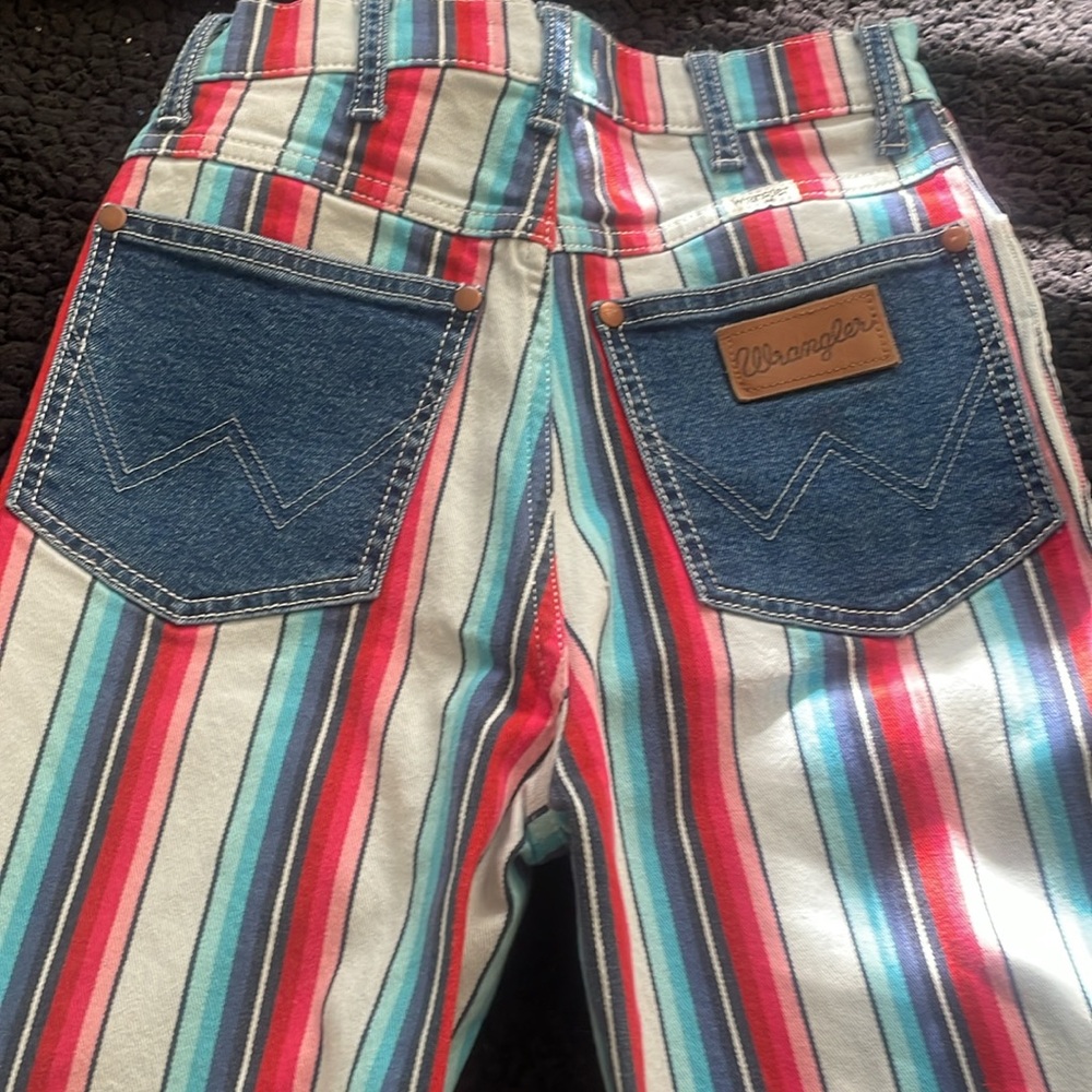 Wrangler Ladies  Striped Flare Leg Jeans